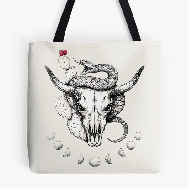 Item preview, The Celestial Serpent - Desert Skull Art designed and sold by Cozy Aesthetic design .