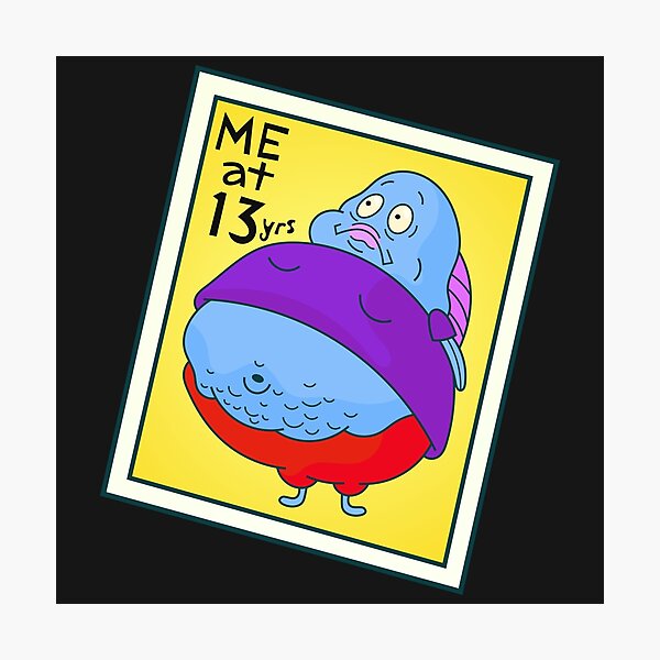 Item preview, SpongeBob - Fish PICTURE - ME AT 13 YEARS  designed and sold by DibujandoPorfa.