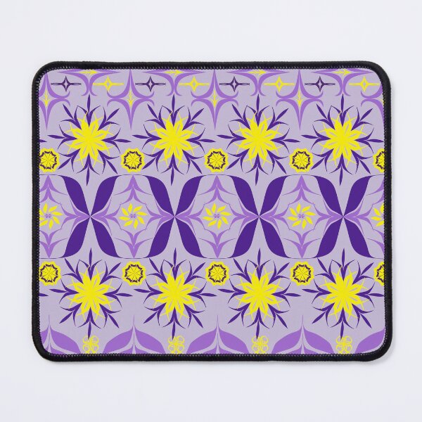 Item preview, Elegant Violet and Yellow Geometric Floral Seamless Pattern for Textile and Surface Design designed and sold by Ei-Ei.