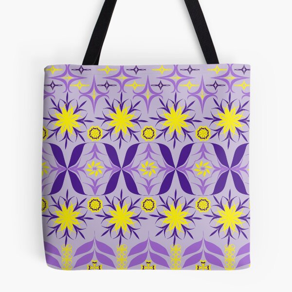 Item preview, Elegant Violet and Yellow Geometric Floral Seamless Pattern for Textile and Surface Design designed and sold by Ei-Ei.