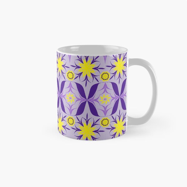 Item preview, Elegant Violet and Yellow Geometric Floral Seamless Pattern for Textile and Surface Design designed and sold by Ei-Ei.