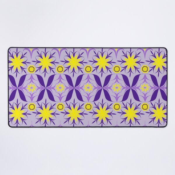 Item preview, Elegant Violet and Yellow Geometric Floral Seamless Pattern for Textile and Surface Design designed and sold by Ei-Ei.