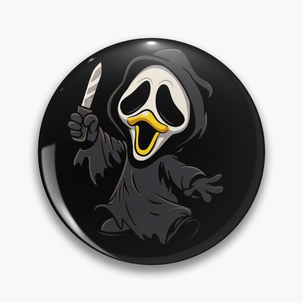 Item preview, Cute duck with knife wearing ghost mask designed and sold by therocketman.