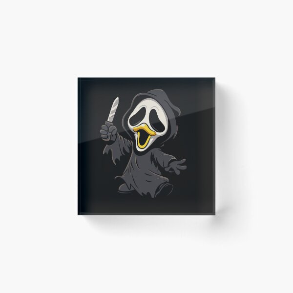 Item preview, Cute duck with knife wearing ghost mask designed and sold by therocketman.