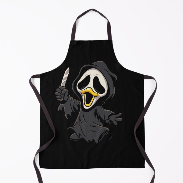 Item preview, Cute duck with knife wearing ghost mask designed and sold by therocketman.