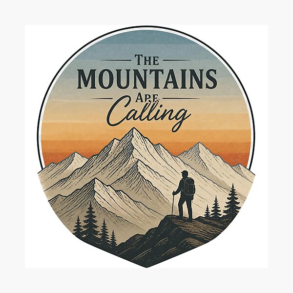 Item preview, he Mountains Are Calling – Mountain Explorer Graphic Tee designed and sold by MJ-by-Dharan.