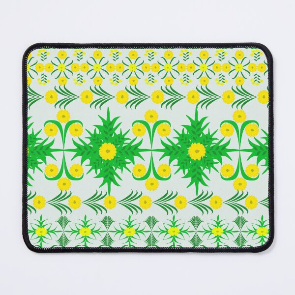 Item preview, Seamless Yellow Floral Pattern with Green Leaves for Textile and Fashion Design designed and sold by Ei-Ei.