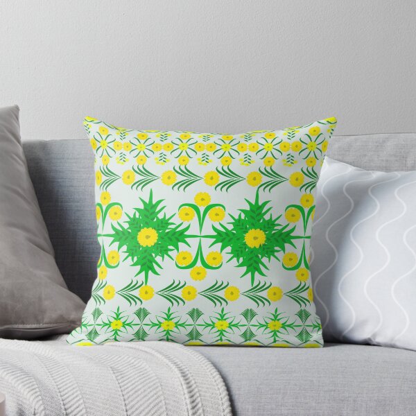 Item preview, Seamless Yellow Floral Pattern with Green Leaves for Textile and Fashion Design designed and sold by Ei-Ei.