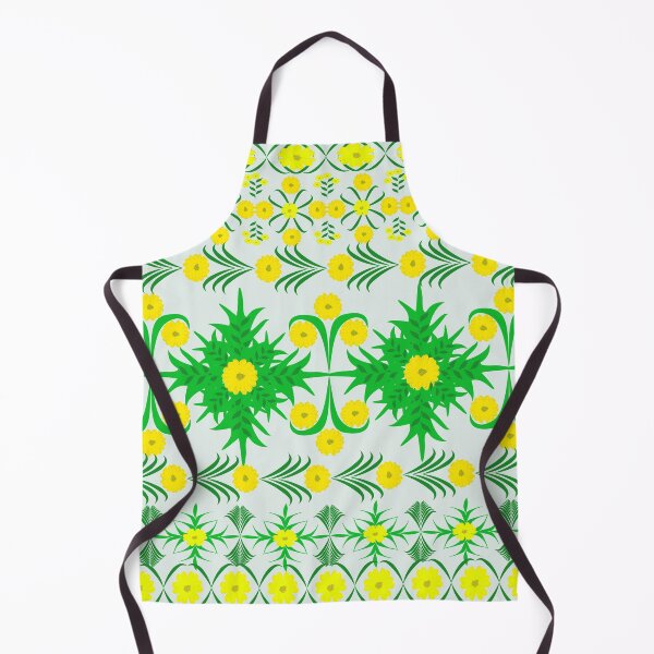 Item preview, Seamless Yellow Floral Pattern with Green Leaves for Textile and Fashion Design designed and sold by Ei-Ei.