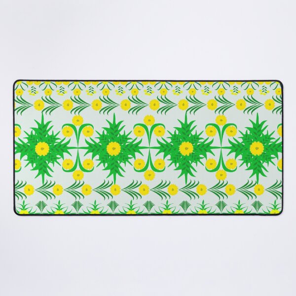Item preview, Seamless Yellow Floral Pattern with Green Leaves for Textile and Fashion Design designed and sold by Ei-Ei.
