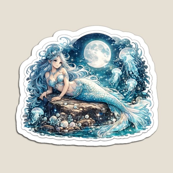 Item preview, Moonlit Mermaid Fantasy designed and sold by InkPixell.