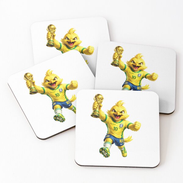 Item preview, Champion Canary Soccer Mascot Character Brazil FIFA 20206 designed and sold by SprinkleShades.