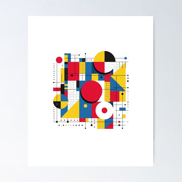 Item preview, Modern Geometric Abstract Bauhaus Composition designed and sold by Masloshop.