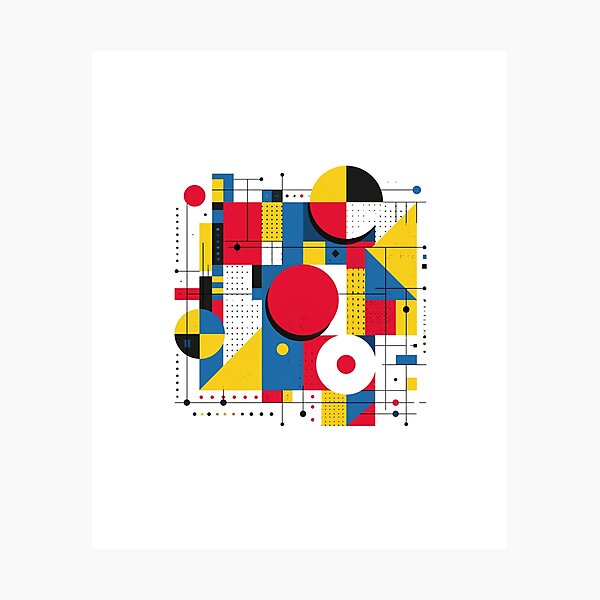 Item preview, Modern Geometric Abstract Bauhaus Composition designed and sold by Masloshop.
