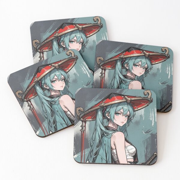 Item preview, Hatsune Miku Samurai Shrine Maiden Fan Art | Elegant Katana Vocaloid Anime Illustration designed and sold by Dyan4.