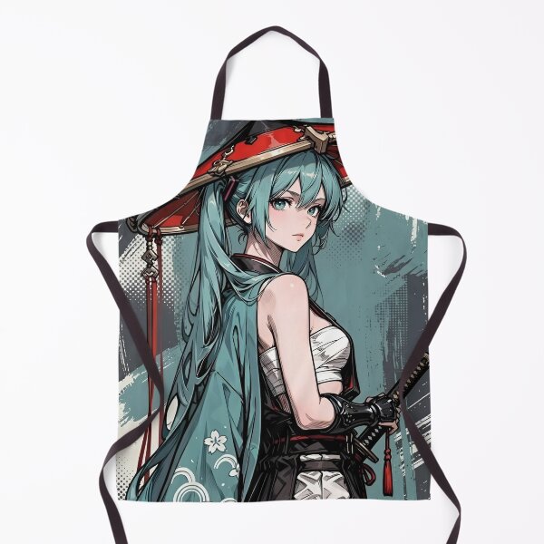 Item preview, Hatsune Miku Samurai Shrine Maiden Fan Art | Elegant Katana Vocaloid Anime Illustration designed and sold by Dyan4.