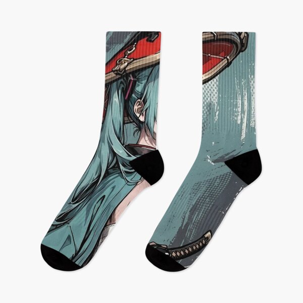 Item preview, Hatsune Miku Samurai Shrine Maiden Fan Art | Elegant Katana Vocaloid Anime Illustration designed and sold by Dyan4.