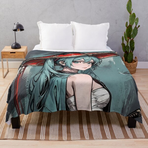 Item preview, Hatsune Miku Samurai Shrine Maiden Fan Art | Elegant Katana Vocaloid Anime Illustration designed and sold by Dyan4.