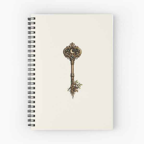 Item preview, Vintage Celestial Magic Key - Retro Cottagecore Gothic Skeleton Key designed and sold by NinaVibeStudio.