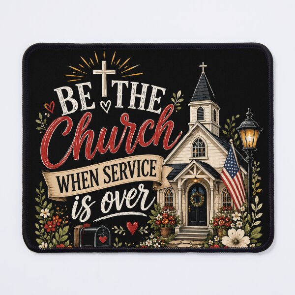 Item preview, Be The Church When Service Is Over Christian Church Floral Vintage Vector designed and sold by Spyshirt.