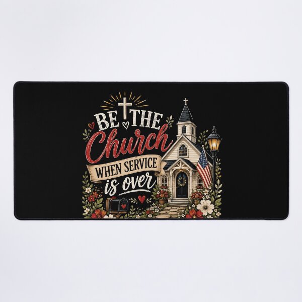 Item preview, Be The Church When Service Is Over Christian Church Floral Vintage Vector designed and sold by Spyshirt.