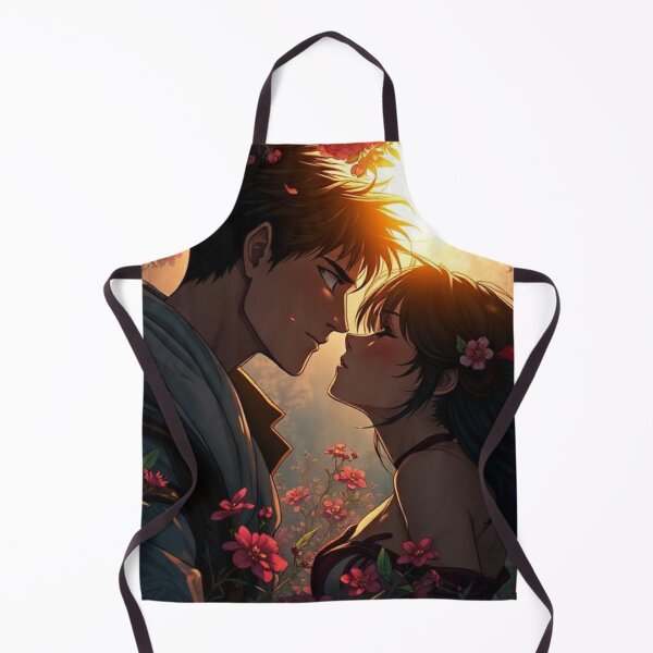 Item preview, Manga couple about to kiss among flowers designed and sold by RAISC.