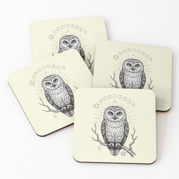Item preview, The Nocturnal Seer - Celestial Desert Owl designed and sold by Cozy Aesthetic design .