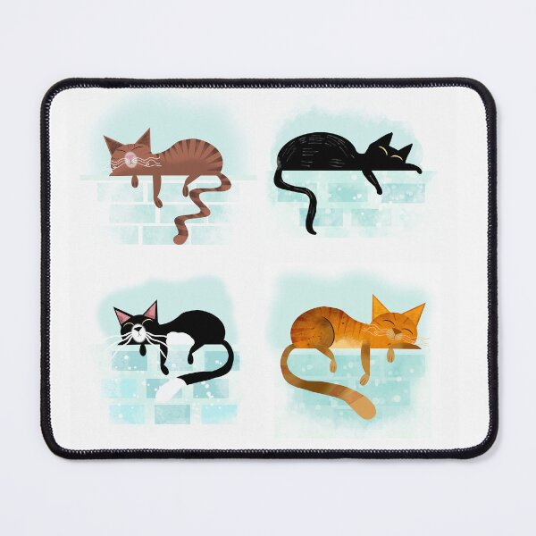 Item preview, Four Cats Sleeping on Wall designed and sold by Andrew  Hitchen.