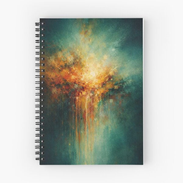Item preview, Teal and Gold Cosmic Abstract Nebula Burst designed and sold by Joey Santiago.
