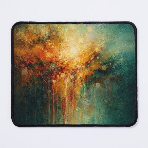 Item preview, Teal and Gold Cosmic Abstract Nebula Burst designed and sold by Joey Santiago.