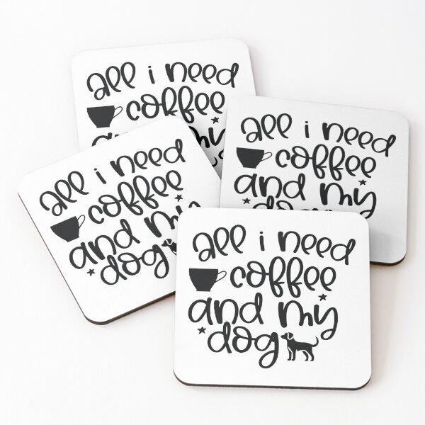 Item preview, All I Need Coffee And My Dog - Cute Retro Gift Dog Quotes Cool Mother Matching Family Owner Girl Mom Apparel Art designed and sold by FuzionRaptor.