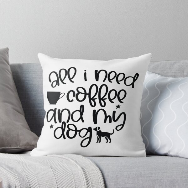 Item preview, All I Need Coffee And My Dog - Cute Retro Gift Dog Quotes Cool Mother Matching Family Owner Girl Mom Apparel Art designed and sold by FuzionRaptor.