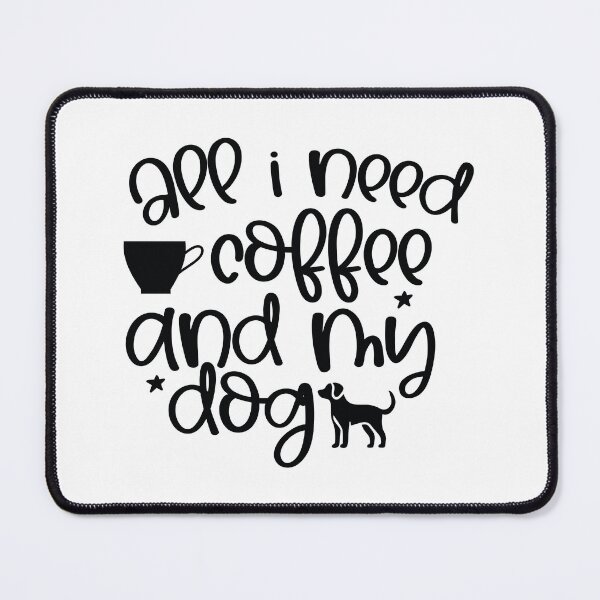 Item preview, All I Need Coffee And My Dog - Cute Retro Gift Dog Quotes Cool Mother Matching Family Owner Girl Mom Apparel Art designed and sold by FuzionRaptor.