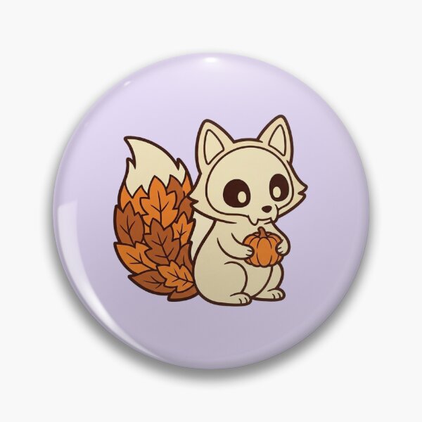 Item preview, Cute Skull Face Fox with Autumn Leaf Tail designed and sold by Castiora.