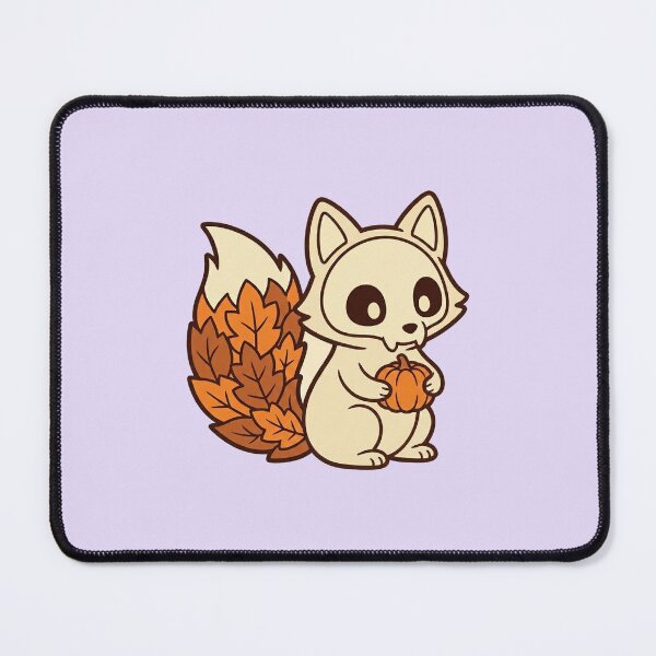 Item preview, Cute Skull Face Fox with Autumn Leaf Tail designed and sold by Castiora.