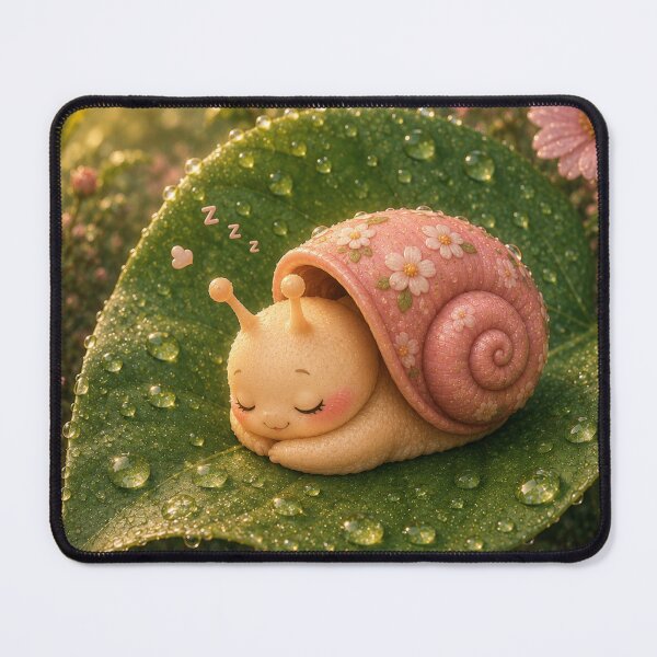 Item preview, Sleepy snail on Dewy leaf designed and sold by Design by Sara.