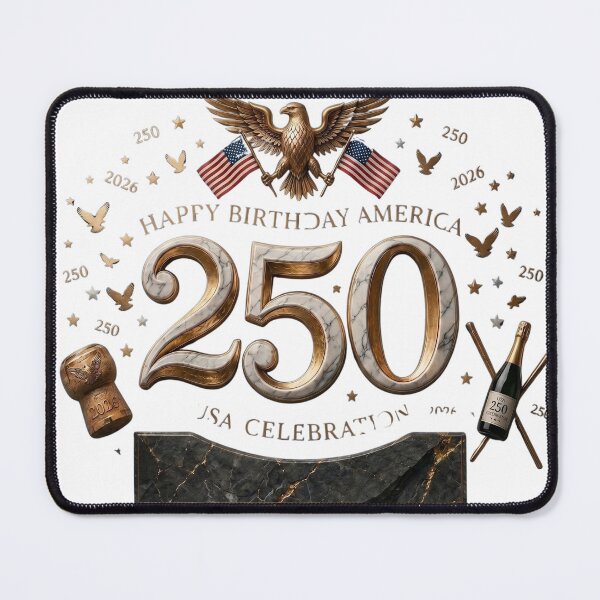 Item preview, America 250th Anniversary 2026 - Happy Birthday America Semiquincentennial - Patriotic Eagle 1776-2026 USA Celebration Design designed and sold by laughingshirts.