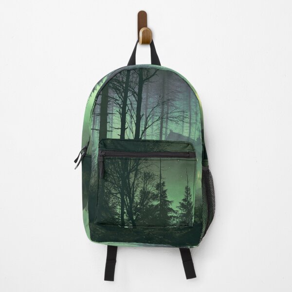 Item preview, Mystical Foggy Forest Cabin at Night designed and sold by Masloshop.