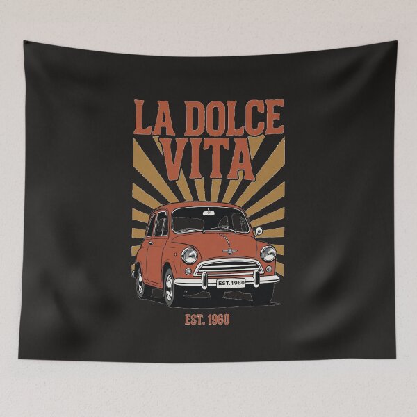 Item preview, La Dolce Vita Vintage Red Car T-Shirt | Retro 1960s Italian Summer designed and sold by katiecorners.
