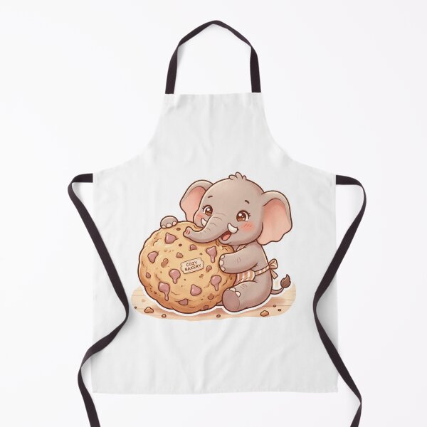 Item preview, A Cute Elephant Loves Chocolate Chip Cookie designed and sold by DigitfanStudio.
