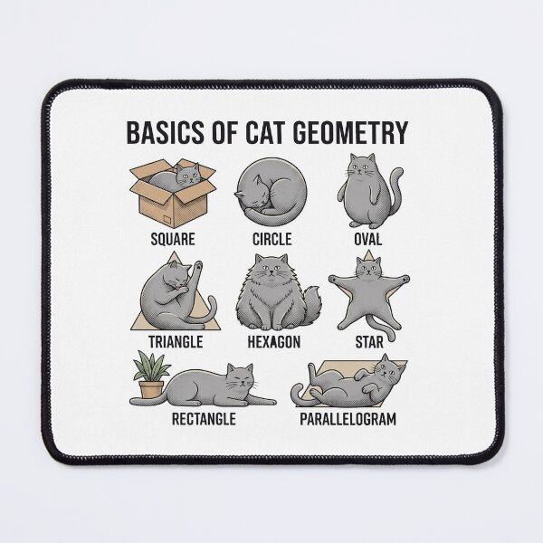 Item preview, Basics of Cat Geometry Funny Feline Math  designed and sold by AdyKurniawan.