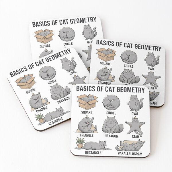 Item preview, Basics of Cat Geometry Funny Feline Math  designed and sold by AdyKurniawan.