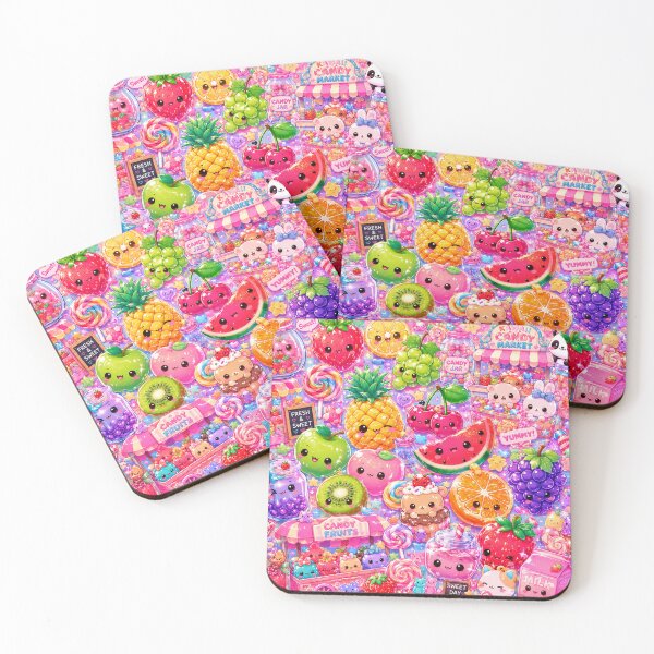 Item preview, Kawaii Candy Market Fruit Pattern designed and sold by Aramdesing.