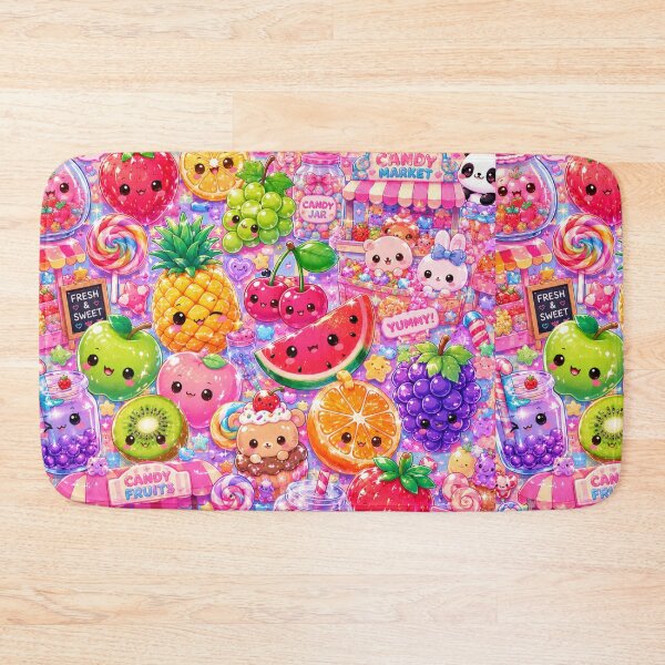 Item preview, Kawaii Candy Market Fruit Pattern designed and sold by Aramdesing.