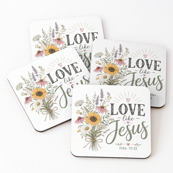 Item preview, Love Like Jesus Wildflower Botanical Christian Floral Vintage John 15:12 designed and sold by Spyshirt.
