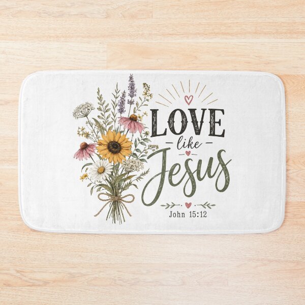 Item preview, Love Like Jesus Wildflower Botanical Christian Floral Vintage John 15:12 designed and sold by Spyshirt.