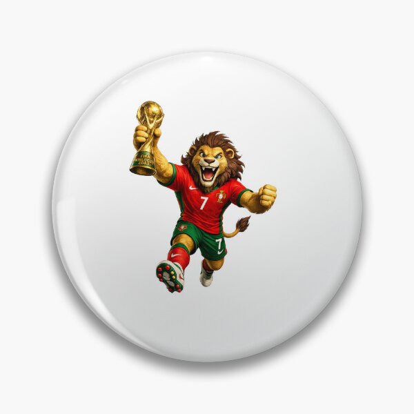 Item preview, Champion Lion Soccer Mascot Victory FIFA Ronaldo 7 designed and sold by SprinkleShades.
