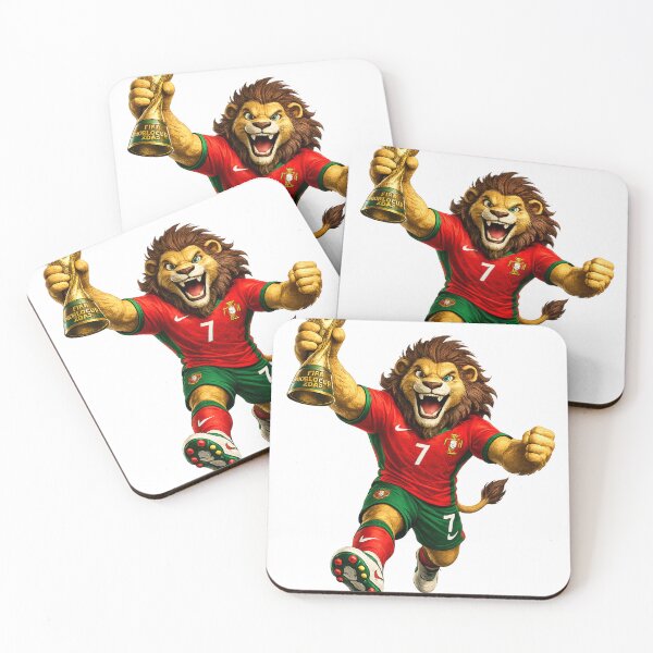 Item preview, Champion Lion Soccer Mascot Victory FIFA Ronaldo 7 designed and sold by SprinkleShades.