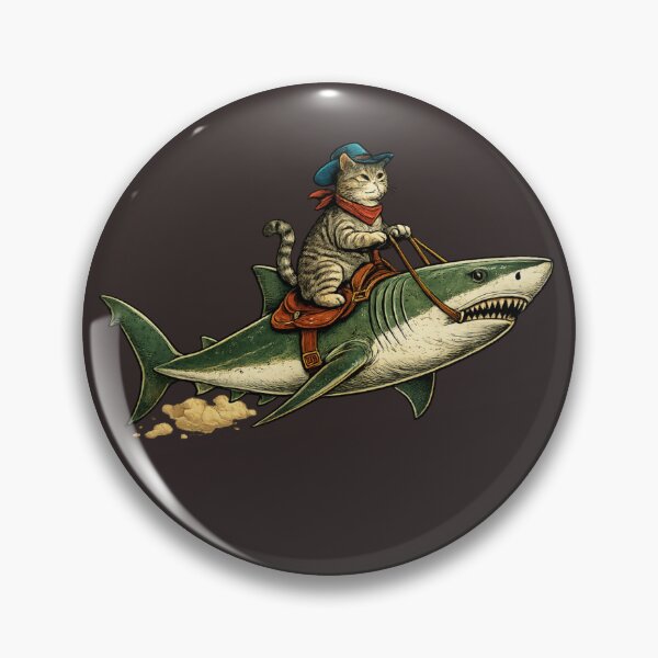 Item preview, Cat Riding Flying Shark  designed and sold by Saeed  Ahmad.