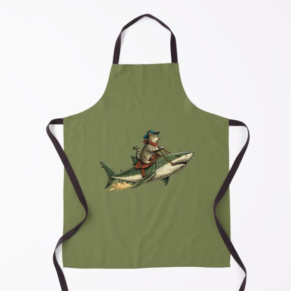 Item preview, Cat Riding Flying Shark designed and sold by Saeed Ahmad.